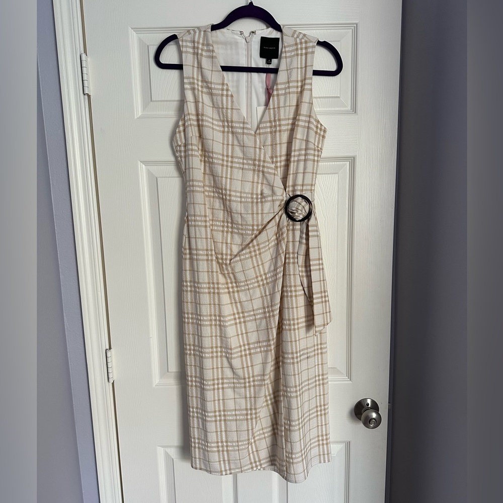 Alex Marie size 4 tan plaid sleeveless dress